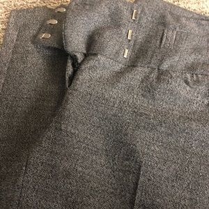 Flare leg gray dress pants